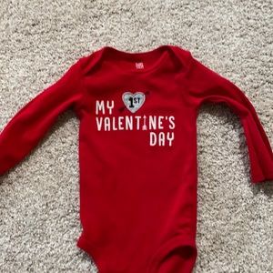 My first Valentines Day onesie -12 mo